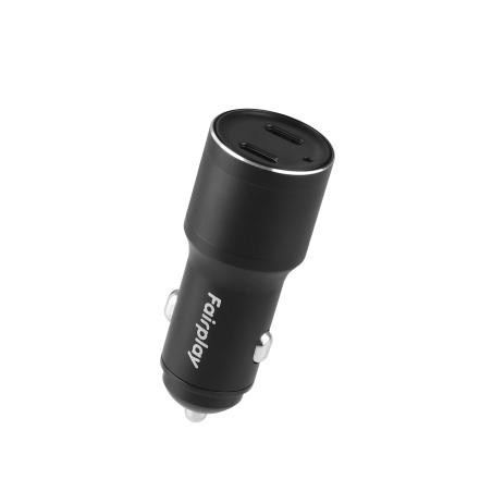 FAIRPLAY Pack Cargador de Coche (60W) + Cable USB-C
